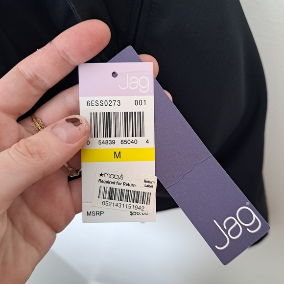 NEW Jag Black Sporty Casual Neutral Fitness Everyday High Rise Shorts Sz Medium - Picture 6 of 7